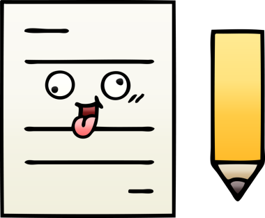 Bir test kağıdının orjinal gölgelendirilmiş karikatürü