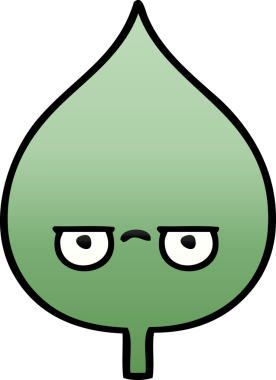 Ekspres yaprağın orjinal gölgelendirilmiş karikatürü