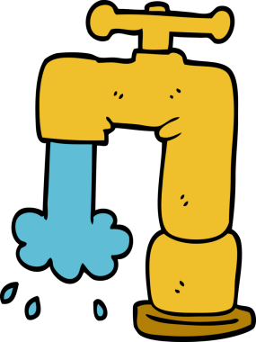 Orijinal karikatür karalama musluğu