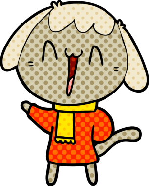 Orijinal şirin çizgi film köpeği.