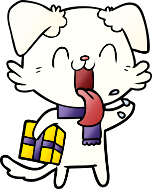 Orijinal nefes nefese kalmış köpek.