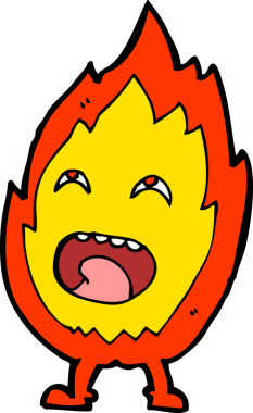 orijinal çizgi film alev karakteri