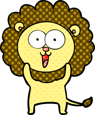 Orijinal mutlu çizgi film aslanı