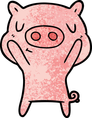 Orijinal çizgi film içerikli domuz