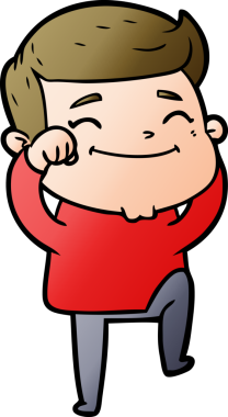 Orijinal mutlu çizgi film adamı