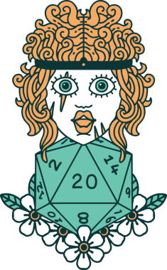 Orijinal Retro Dövme Tarzı 20 zarlı barbar insan