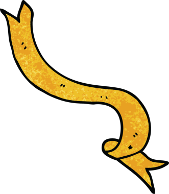 Orijinal karikatür afişi rüzgarda uçuşuyor.