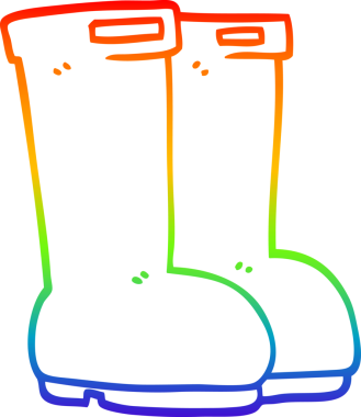 Wellingtons çizgi filminin orjinal gökkuşağı gradyan çizimi