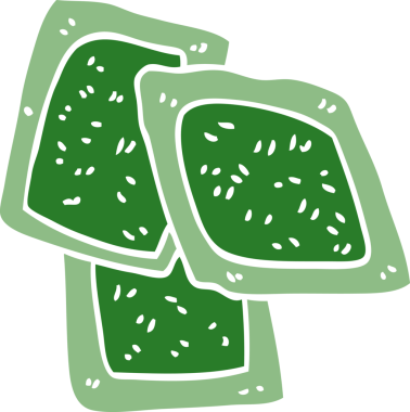 Orijinal karikatür yeşil çay