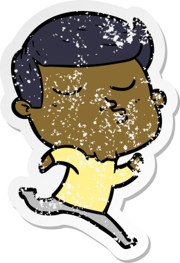 Çizgi film mankeni somurtuyor.