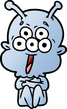 Orijinal mutlu çizgi film uzaylısı