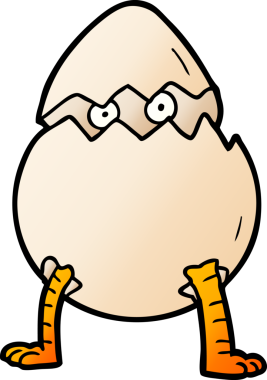 Yumurtadan çıkan orijinal çizgi film.