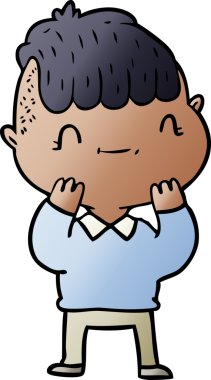 Orijinal çizgi film dostu çocuk.