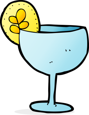 Bir insan tarafından çizilmiş orijinal karikatür kokteyli.