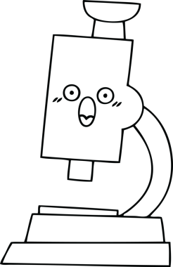 Bir mikroskobun orijinal çizgi çizimi