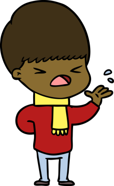 Orijinal karikatür stresli adam