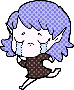 Orijinal ağlayan elf kızı.