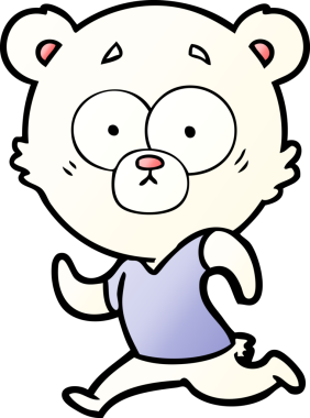 Orijinal şaşırmış kutup ayısı çizgi filmi