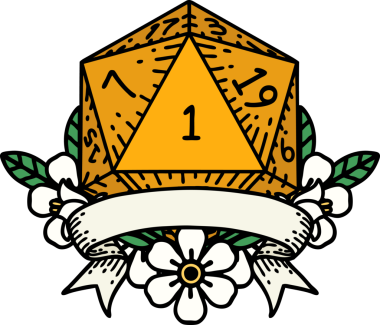 Orijinal Retro Dövme Biçimi Doğal bir d20 zar atma