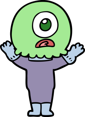 Orijinal Tepegöz uzaylı uzay adamı