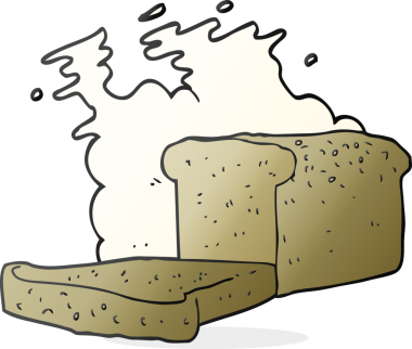 Orijinal çizilmiş bir somun ekmek.