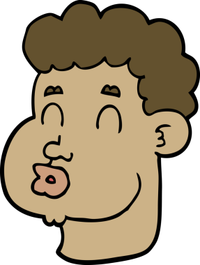 orijinal çizgi film erkek yüzü