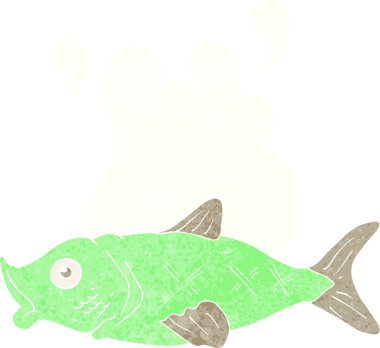 Orijinal karikatür kokulu balık