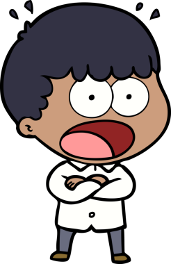 Orijinal karikatür şok adam