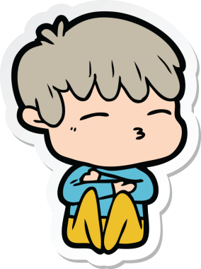 Çizgi filmin orijinal çıkartması Meraklı Çocuk