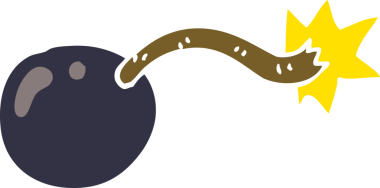 Orijinal karikatür karalama bombası