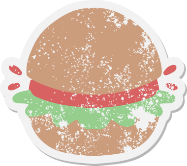 Orijinal hamburger grunge etiketi