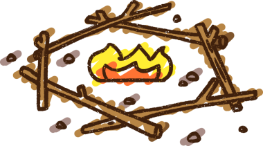 Orijinal Ateş Kampı Tebeşir Çizimi