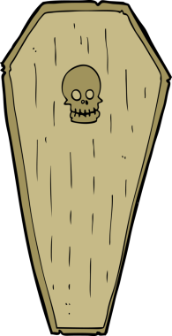 Orijinal karikatür tabut.