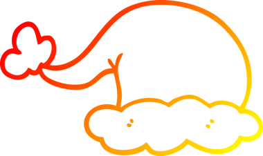 Orijinal sıcak çizgi çizgi film elf şapkası çizimi