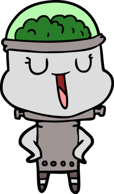 Orijinal mutlu çizgi film robotu