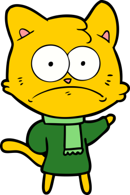 Orijinal çizgi film sinirli kedi