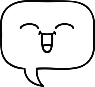 Bir konuşma baloncuğunun orijinal çizgi çizimi