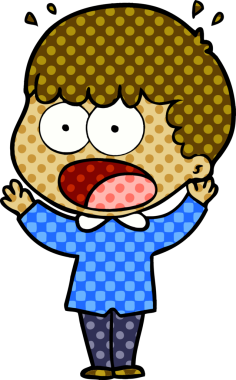 Orijinal karikatür şok adam