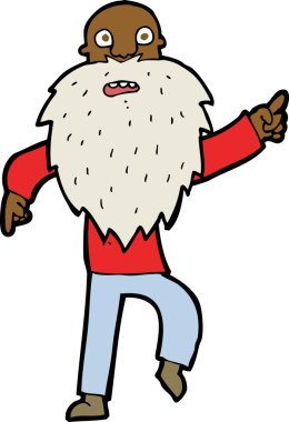 Orijinal karikatür stresli yaşlı adam