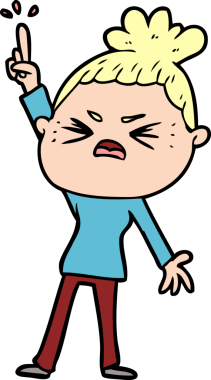 Orijinal kızgın kadın çizgi filmi.