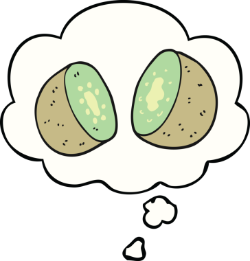 Düşünce baloncuklu orijinal kivi