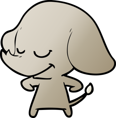 Orijinal gülümseyen fil.