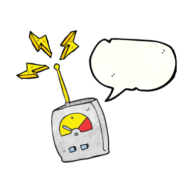 Orijinal freehand konuşma balonu desenli karikatür bilim ekipmanı