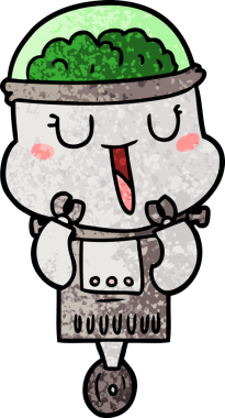 Orijinal mutlu çizgi film robotu