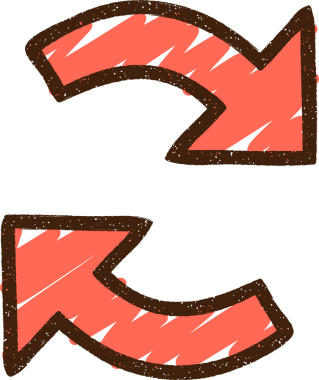 Özgün Geri Dönüşüm Okları Tebeşir Çizimi