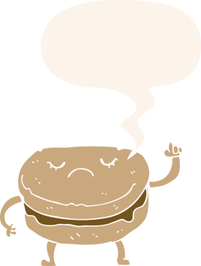 Konuşma baloncuklu orijinal çizgi film bisküvisi