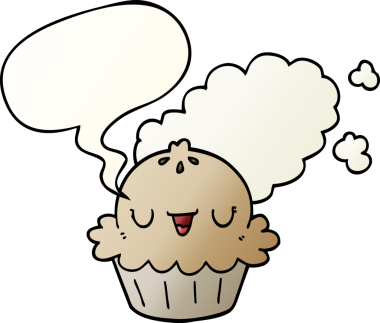 Düz eğimli konuşma baloncuklu orijinal şirin çizgi film pastası