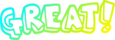 Bir çizgi film sözcüğünün orjinal soğuk eğimli çizimi harika.