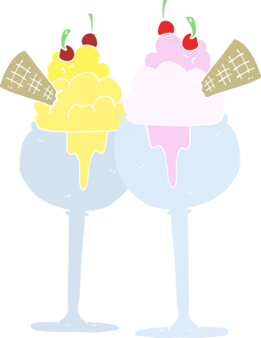 Dondurmanın orijinal düz renk çizimi