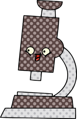 Orijinal çizgi roman tarzı mikroskop